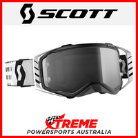 Scott Black/White Prospect LS Goggles With Light Sensitive Grey Lens Motocross