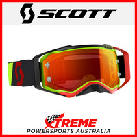 Scott Yellow/Red Prospect Goggles With Orange Chrome Lens Motocross Dirt Bike