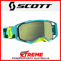 Scott Blue/Teal Prospect Goggles With Yellow Chrome Lens Motocross Dirt Bike