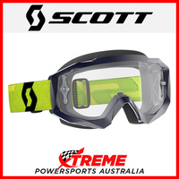 Scott Yellow/Blue Hustle X MX Goggles With Clear Lens Motocross Dirt Bike