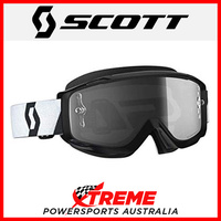 Scott Black/White Split OTG LS Goggles With Light Sensitive Grey Lens Dirt Bike