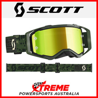 Scott Prospect Camo Green/Yellow Goggles With Chrome Lens MX Dirt Bike Motocross