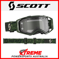 Scott Prospect Enduro Camo Green Goggles With Clear Lens MX Dirt Bike Motocross