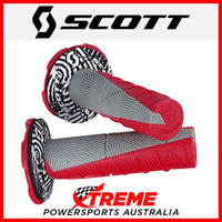 Scott Duece Grip Half-Waffle Red/Grey Motocross Handlebar 2196271010