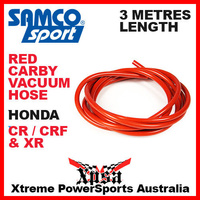 3M SAMCO SILICONE CARBY CARBURETTOR VACUUM HOSE RED HONDA CR CRF 125 250 450 MX
