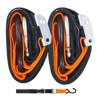 Gorillas Grip Tie Down Strap 38mm Black/Orange Loop Pair