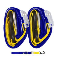 Gorillas Grip Tie Down Strap 38mm Blue/Yellow Loop Pair