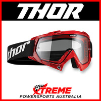Thor Pro Enemy Tread Red Goggles With Clear Lens MX Eyewear Motocross Bike Pro