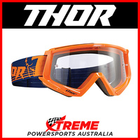 Thor Conquer Orange/Navy Goggles With Clear Lens MX Eyewear Motocross Bike Pro