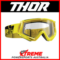 Thor Conquer Yellow/Black Goggles With Clear Lens MX Eyewear Motocross Bike Pro