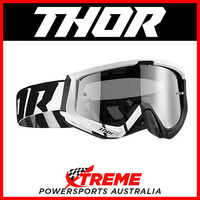 Thor Sniper Barred Black/White Goggles With Grey Lens MX Eyewear Motocross Bike