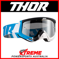 Thor Sniper Barred Blue/White Goggles With Grey Lens MX Eyewear Motocross Bike