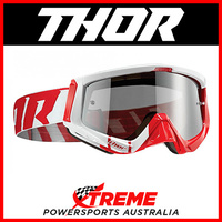 Thor Sniper Barred Red/White Goggles With Grey Lens MX Eyewear Motocross Bike
