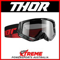 Thor Sniper Chase Black/Red Goggles With Grey Smoke Lens MX Eyewear Motocross