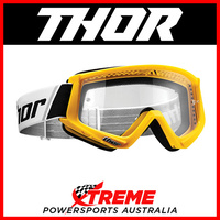 Thor Combat Yellow/Black Goggles With Clear Lens MX Eyewear Motocross Bike Pro