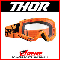 Thor Pro Conquer Fluorescent Orange Goggles With Clear Lens MX Eyewear Motocross