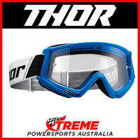 Thor Combat Youth Blue/White Goggles With Clear Lens MX Eyewear Motocross Bike