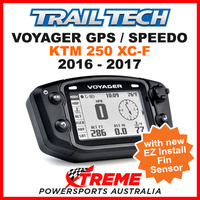 Trail Tech 912-107 KTM 250XC-F 2016-2017 Voyager GPS Computer Kit W/ Fin Sensor