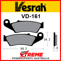 Vesrah Honda CR125R 1995-2007 Semi-Metallic Front Brake Pad VD-161JL