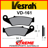 Vesrah Honda CR500RE Enduro 2002 Semi-Metallic Front Brake Pad VD-161JL