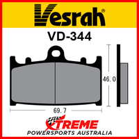 Kawasaki VN1700 Vaquero 2014-2017 Vesrah Semi-Metallic Front Brake Pad VD-344JL