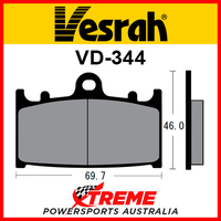 For Suzuki GSX-R750 2000-2003 Vesrah Semi-Metallic Front Brake Pad VD-344JL