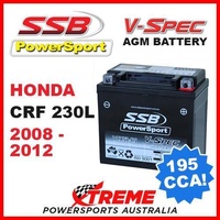 SSB 12V V-SPEC DRY CELL AGM 195 CCA BATTERY HONDA CRF230L CRF 230L 2008-2012 MX