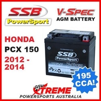 SSB 12V V-SPEC DRY CELL AGM 195 CCA BATTERY HONDA PCX150 PCX 150 2012-2014 MOTO