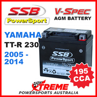 SSB 12V V-SPEC DRY CELL AGM 195 CCA BATTERY YAMAHA TT-R230 TT-R 230 2005-2014