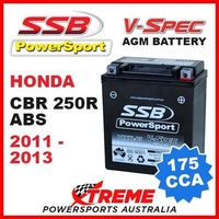 SSB 12V V-SPEC DRY CELL AGM 175 CCA BATTERY HONDA CBR250R CBR 250R ABS 2011-2013