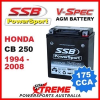 SSB 12V V-SPEC DRY CELL AGM 175 CCA BATTERY HONDA CB250 CB 250 1994-2008 MOTO