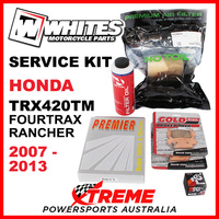 Honda TRX420TM 2007-2013 Air Filter +Oil, F/R Brake Pads/Shoes Service Kit
