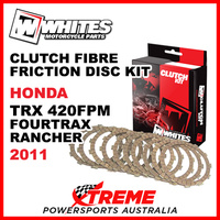 Whites Honda TRX420FPM Fourtrax Rancher 2011 Clutch Fibre Friction Disc Kit