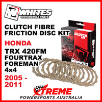 Whites Honda TRX420FM Fourtrax Rancher 4x4 05-11 Clutch Fibre Friction Disc Kit