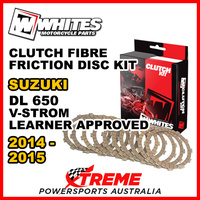 Whites For Suzuki DL650 V-Strom Learner Approved 14-15 Clutch Fibre Friction Kit