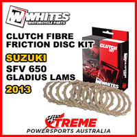 Whites For Suzuki SFV650 SFV 650 Gladius LAMS 2013 Clutch Fibre Friction Disc Kit