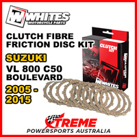 Whites For Suzuki VL800 C50 Boulevard 2005-2015 Clutch Fibre Friction Disc Kit