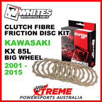 Whites Kawasaki KX85L Big Wheel 2001-2015 Clutch Fibre Friction Disc Kit