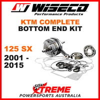 Wiseco Complete Bottom End Kit KTM 125SX 2001-2015 Crank Gaskets Bearings Seals