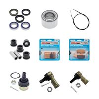 Service Kit for Yamaha YFM400FW KODIAK 4X4 2005 2006 Brake Pads Tie Rod Bearings