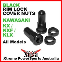 MX BLACK RIM LOCK COVER NUTS KAWASAKI KX KXF KLX 125 250F 450F 450R DIRT BIKE