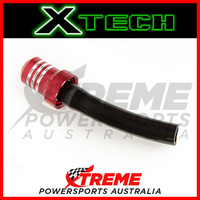 Xtech Motorcycle Red Gas Tank Alloy Breather Fuel Vent With Hose For Fuel Cap