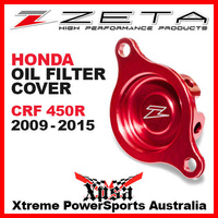 ZETA OIL FILTER COVER RED HONDA CRF 450R CRF450R 2009-2015 MX MOTOCROSS DIRTBIKE