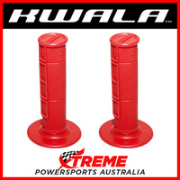 Dirt Bike Motorcycle Red Half Waffle Soft Hand Grips for 22mm 7/8" Handlebar