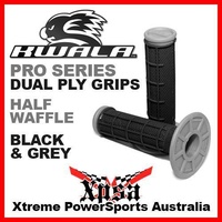KWALA PRO SERIES DUAL PLY HALF WAFFLE GRIPS BLACK GREY KTM MX MOTOCROSS ENDURO