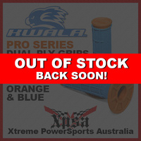 KWALA PRO SERIES DUAL PLY HALF WAFFLE GRIPS ORANGE BLUE KTM MX MOTOCROSS ENDURO