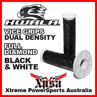KWALA MX VICE GRIPS DUAL DENSITY FULL DIAMOND BLACK WHITE MOTOCROSS ENDURO