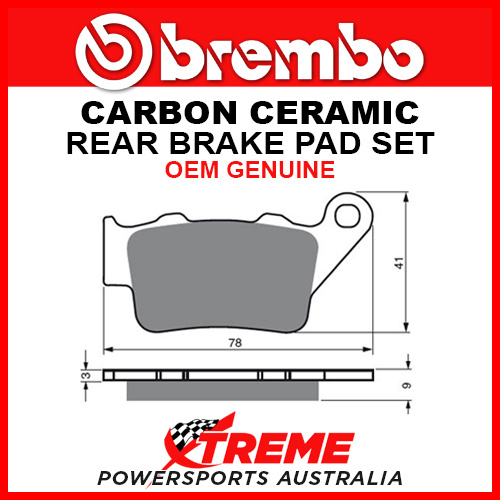 Brembo Carbon Ceramic Rear Brake Pads for KTM 620 SX 1995-1999