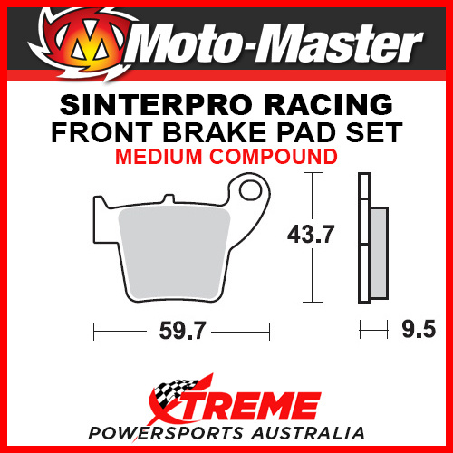 Moto-Master KTM 50 SX Mini 2009-2018 Racing Sintered Medium Front Brake Pad 094711