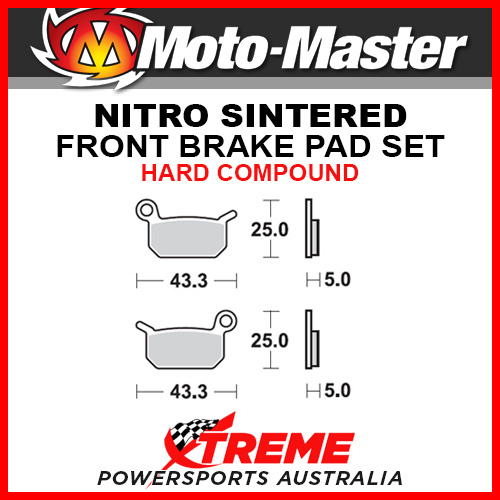 Moto-Master KTM 50 SX Mini 2009-2018 Nitro Sintered Hard Front Brake Pad 094721